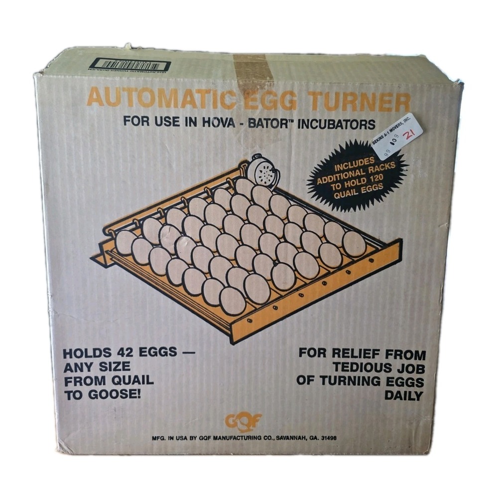 🐣 GQF 1610 Automatic Egg Turner Tested Working w/ Quail Racks EUC